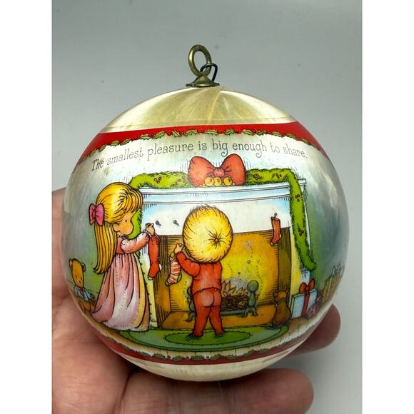 Vtg Hallmark Satin Ornament Joan Walsh Anglund 1979 Tree Trimmer Collection Box - Picture 2 of 7
